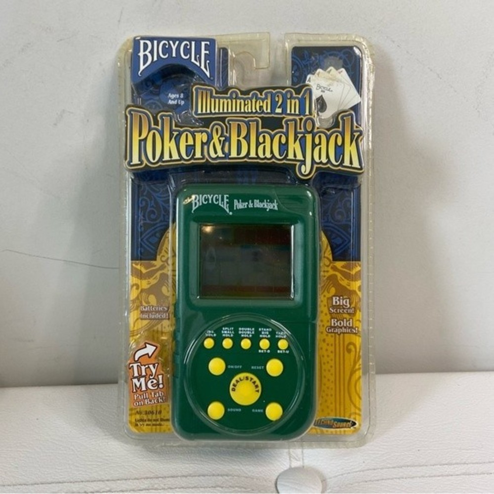 Bicycle Hand Held Illuminated 2 in 1 Poker and Blackjack Game